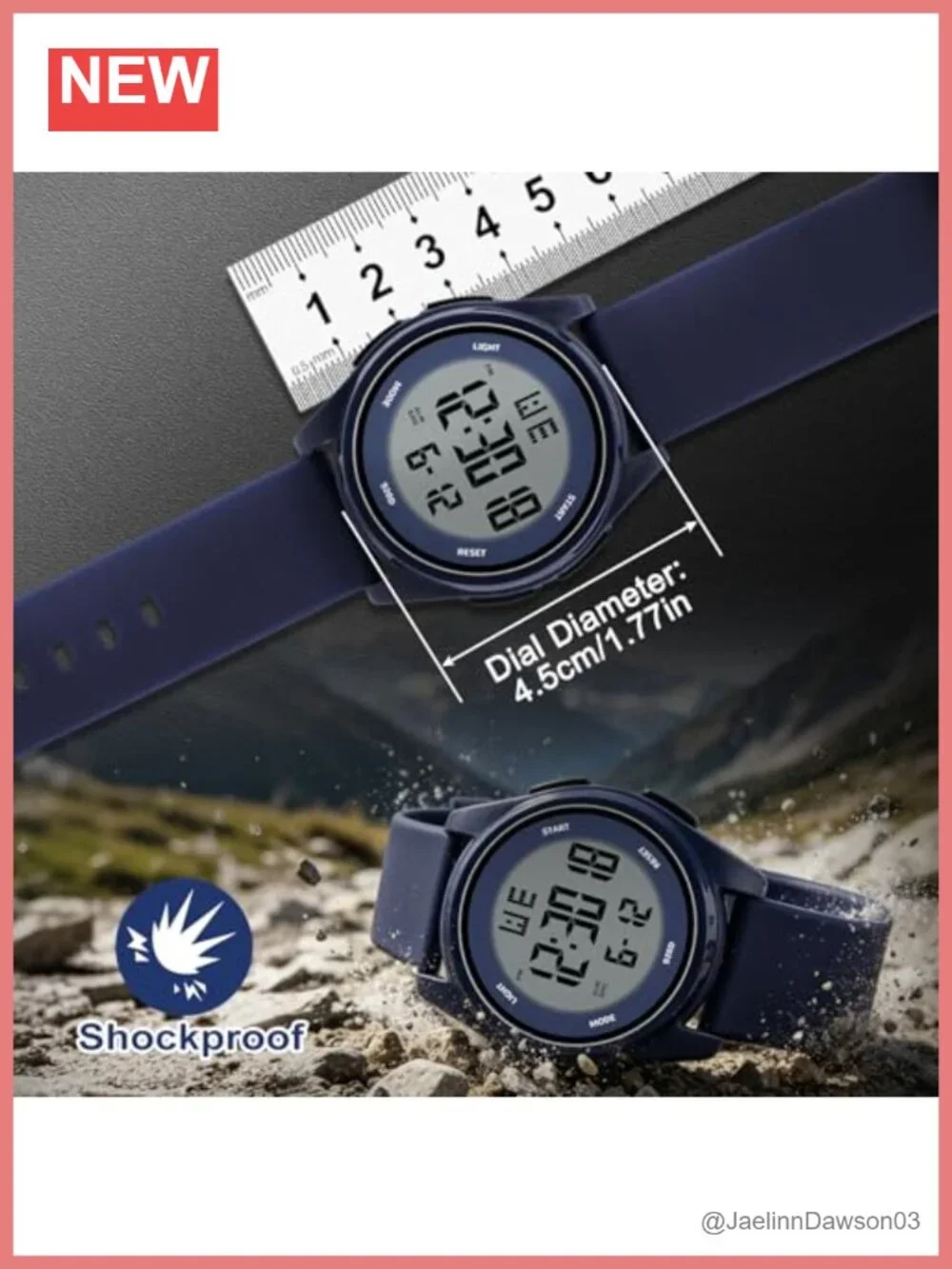 Military Digital Watch 50M Waterproof Sports Silicone Band Men Women